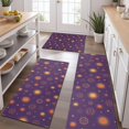 thumbnail image 2 of Purple Sun Star Circle Pattern Kitchen Rugs Sets Of 3,Kitchen Runner Rugs Non Skid Washable,Decorative Kitchen Floor Mats for Kitchen,Sink,Laundry,17"x30"+ 17"x47" + 17"x59", 2 of 6