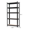 thumbnail image 2 of Zimtown 5 Tier Heavy Duty Steel Shelving Unit, 11.8"W x 29.5"D x 59"H Garage Storage Rack Black, 2 of 7