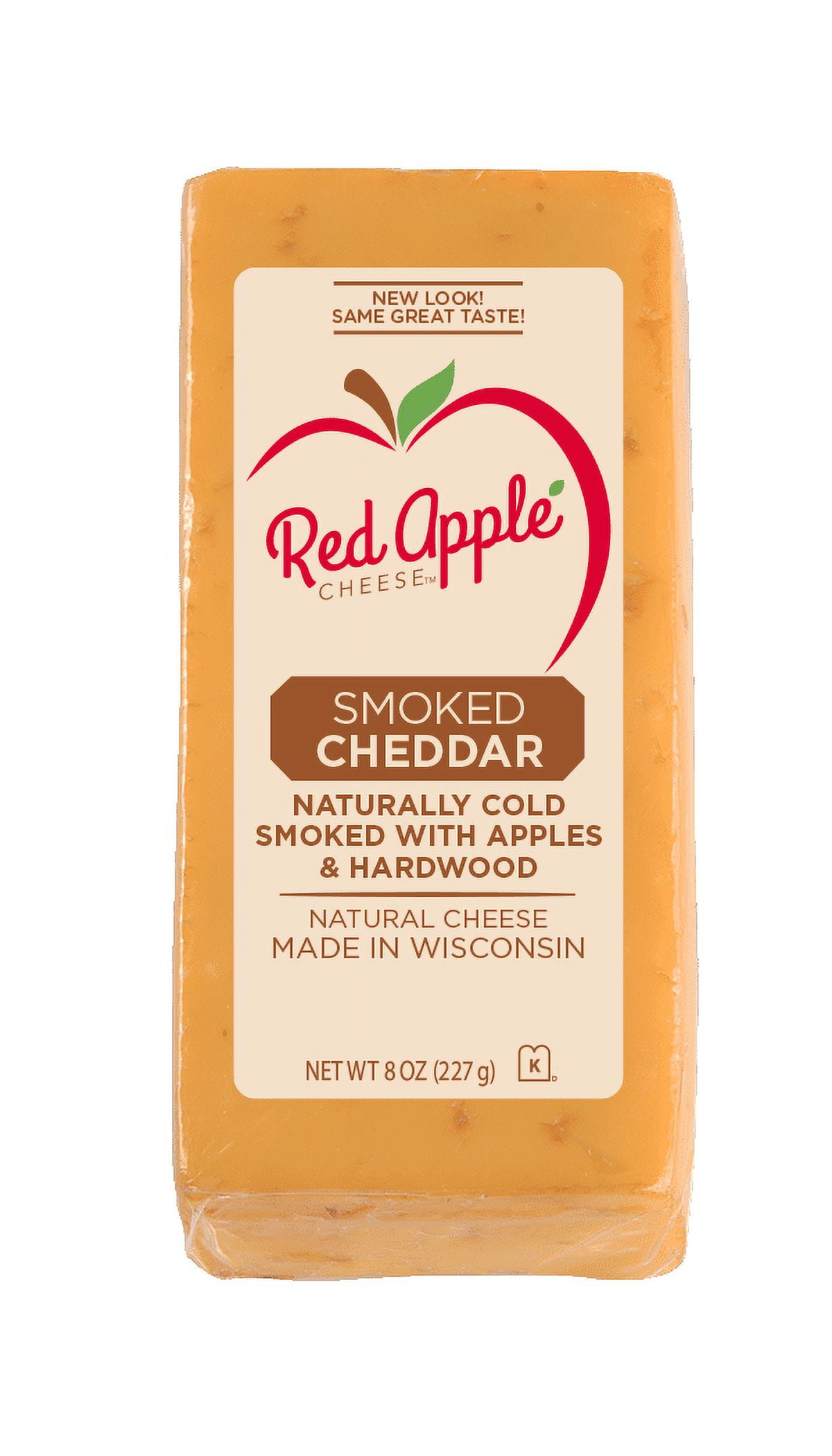 Red Apple Cheese Apple Smoked Cheddar Cheese, 8oz Bar