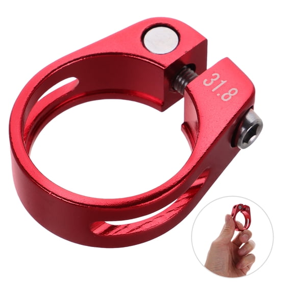 Masteelf Seat Tube Clamp Seat Post Clamp Riding Bike Seat Post Clamp Aluminum Alloy Locking Seat Tube Holder Clip For Mountain Bike