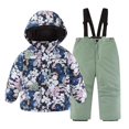 thumbnail image 2 of YunPes Girls Snowsuit Winter Coats for Kids Snowboarding Ski Suits Two Piece Water-Resistant Windproof Outdoor Rain Bib Pants Set, 2 of 7
