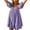 Purple, variant on qucoqpe Womens Summer Beach Mini Dress Square Neck Short Sleeve Front Pleated Sun Dress Casual Loose T-shirts Dress