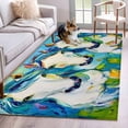 thumbnail image 5 of Area Rug 48×72in, Colorful Aesthetic Animals Horse Floor Carpet Living Room Rug, Abstract Oil Painting Art Non-Slip Welcome Mat Indoor Rugs for Bedroom Dining Room, 5 of 9
