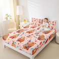 thumbnail image 4 of Homewish Kawaii Cartoon Capibara Full Size Sheets for Kid, Cute Cartoon Animal Bed Sheets, Happy Birthday Sheet Sets, Lightweight Room Decor, 4 Pieces, 4 of 7