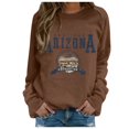 thumbnail image 1 of HNMKIU Crewneck Sweatshirt Women Fall/Winter Print Sweatshirt Without Hoodie, 1 of 4