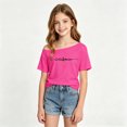 thumbnail image 3 of LRen Off The Shoulder Tops for Girls 14-16,Girls Short Sleeve Summer Solid Color Tee Y2k Preppy Loose Fit Pullover Off The Shoulder Sweatshirt Tops, 3 of 5