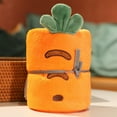 thumbnail image 4 of STPToys Carrot Throw Blanket for Couch,Soft Cozy Fleece Plush Fuzzy Blanket for Room Home Dorm Sofa Decor, 4 of 6