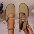 thumbnail image 2 of Wensltd Women Wide Width Loafers Round Toe Flats for Spring Daily Walking Solid Color Brown, 2 of 8