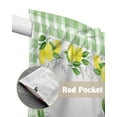 thumbnail image 6 of Swag Curtains, Summer Yellow Farmhouse Lemon Green Buffalo Plaid Rod Pocket Kitchen Curtains Valances Tier Curtains Swag Valance Curtains for Bedroom Living Room 36" x 63", 2 Panels, 6 of 6