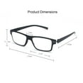 thumbnail image 4 of EYE ZOOM 3 Pack Extra Wide Super Light Plastic Frame Trendy Reading Glasses for Men and Women, Black +1.50, 4 of 5