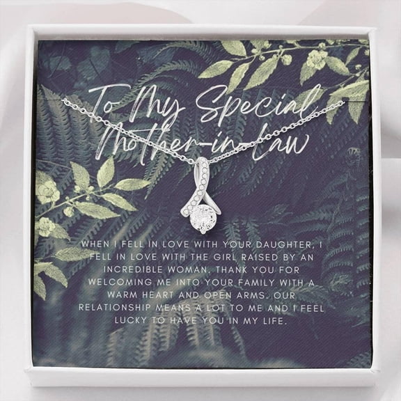 Gift for Mother-In-Law, Gift Necklace from Son-In-Law, Gift from Groom, Special Occasion Gift, Necklace With Meaningful Message Card Inside