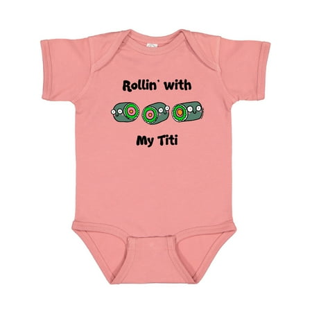 

Inktastic Rollin with my Titi Gift Baby Boy or Baby Girl Bodysuit