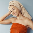 thumbnail image 2 of HOMES PERCEPTION 6 Count Solid Print Towels & Washcloths Set Tan, 2 of 7