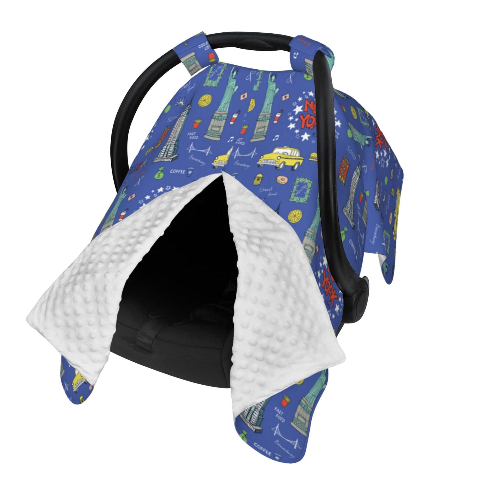 Naloa New-York City Baby Car Seat Cover, Breathable Baby Carrier Cover, Multiuse Baby Carrier Cover & Nursing Breastfeeding Cover