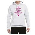 thumbnail image 2 of Keep Calm and Fight On Breast Cancer Awareness Unisex Graphic Hoodie Sweatshirt, White, X-Large, 2 of 3