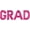 Magenta "GRAD", variant on PMU 34-Inch "SALE" Phrase Letters Mylar Balloons, Blue (4/Pkg) Pkg/1