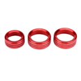 thumbnail image 3 of Embellecedor de cubierta circular de perilla de aire acondicionado de aleación de zinc para coche de 3 piezas para Alfa Romeo Giulia Stelvio (rojo), 3 of 8