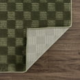 thumbnail image 5 of Hauteloom Truls Machine Washable Contemporary Runner Rug - Modern Geometric Checkered Carpet for Hallway, Kitchen - Green - 2'7" x 7'3", 5 of 12