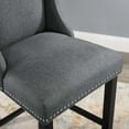 thumbnail image 7 of Counter Stool Chair, Fabric, Wood, Grey Gray, Modern Contemporary Urban Design, Bar Pub Cafe Bistro Hotel Restaurant Hospitality, 7 of 7