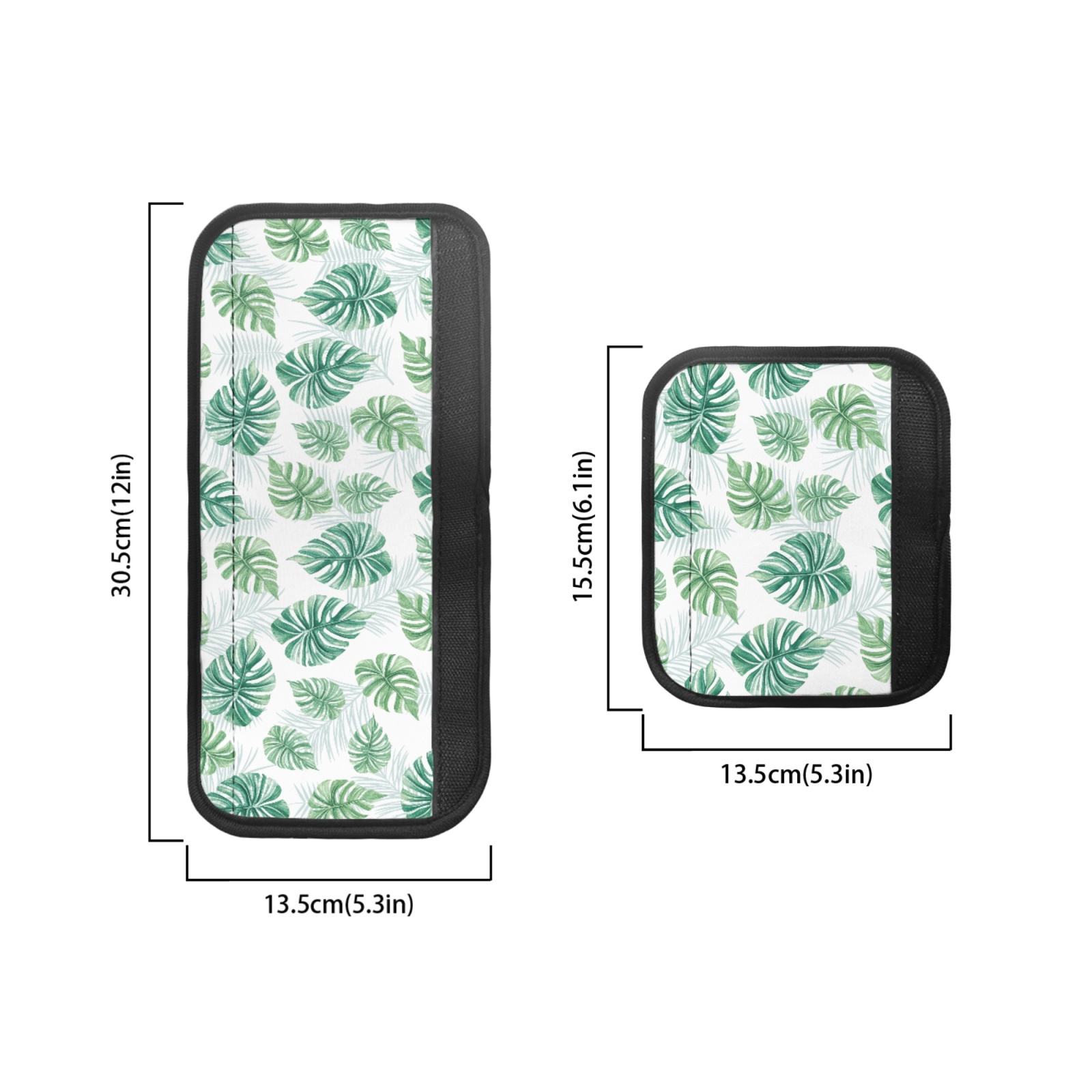 SEANATIVE 6 PCS Fridge Oven Door Handle Covers Washable Microwave Dishwasher Door Cloth Protector Anti Slip Water-Resistant Keep Off Smudges, Fingerprint, Stain, Green Tropical Monstera Leaf