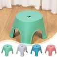 thumbnail image 7 of QISIWOLE Plastic Step Stool, Small Portable Step Stool, Thickened Single Foot Stool, Multifunctional Seat Stool Sturdy and Lightweight Ideal for Living Room Bathroom Kitchen (Gray), 7 of 7