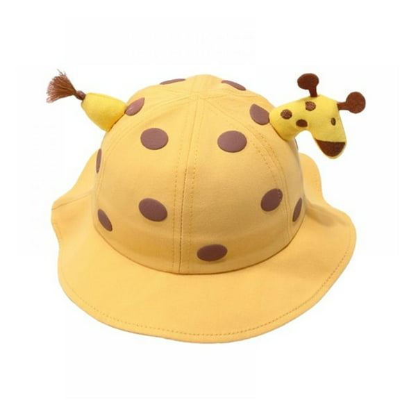 PEACNNG Cute Spring Summer Cartoon Giraffe Baby Bucket Hat Cotton Fisherman Hats Baby Boys Girls Sun Cap for 1-3 Years Old Baby
