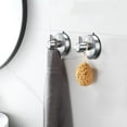 thumbnail image 2 of Suction Cup Hooks for Shower Set of 4 Brushed Nickel Towel Hooks for Bathrooms SUS 304 Stainless Steel Shower Hooks for Loofah 15 Lb Bathroom Hooks for Towels, 2 of 14