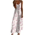 thumbnail image 2 of Titcea Summer Dresses for Women 2026 Floral Printed Sleeveless V Neck Sexy Sling Maxi Dresses Hawaiian Beach Holiday Casual Sundresses, Gifts for Mom/Her, 2 of 5