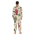 thumbnail image 6 of Christmas Gloves Cups Adult Onesie Pajamas Slim Fit Christmas One Piece Suit Pjs for Women and Men Hooded Zipper, 6 of 7