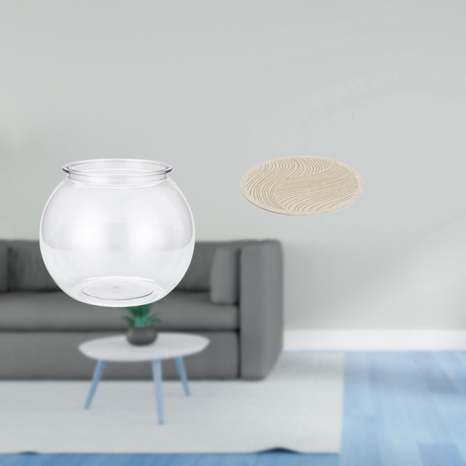 Desktop Aquarium Tank Transparent Fish Bowl Vase Lightweight PP Material for Office Living Room Table Decor Entryway