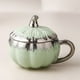 thumbnail image 5 of Taza de Cerámica con Forma de Calabaza, Tapa y Cuchara | Taza de Café Electrochapada de 300 Ml | Regalo Ideal para Halloween | Taza de Desayuno Estilo Europeo En Plata, Verde, Dorado y Verde Menta, 5 of 6