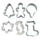 thumbnail image 1 of Moldes de galletas de bricolaje de 6 piezas de Navidad herramientas creativas de molde para hornear (plata), 1 of 6
