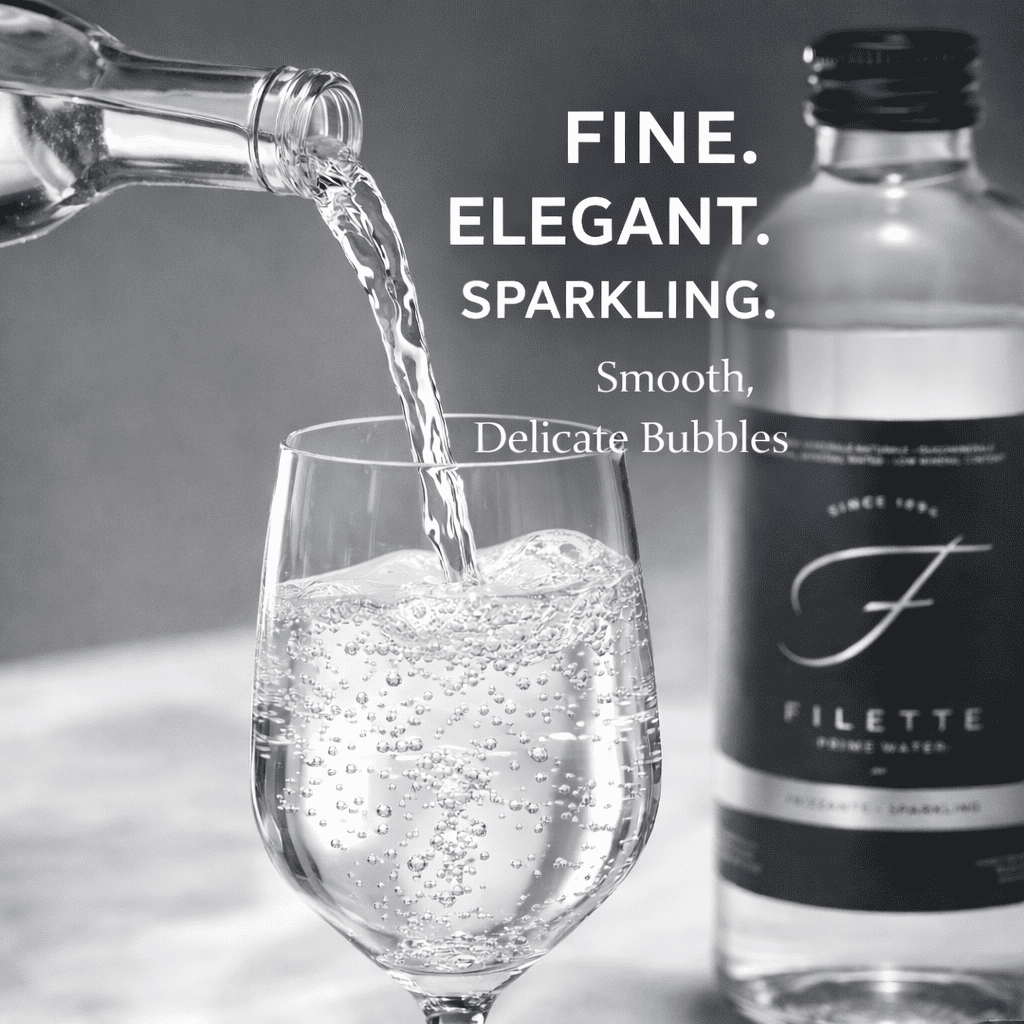 Filette Prime Sparkling Natural Mineral Water, Italian Carbonated Water, Glass Bottles, Bottled at Source, 16 fl oz (470 ml), Pack of 6