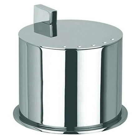 - Ginger Kubic Solid Brass Vanity Jar No. 1, Medium Size, Polished Chrome