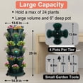 thumbnail image 2 of 2 Pack 6 Tier Green Stackable Strawberry Planter Garden Tower for Vegetables Flowers Herbs Succulents Vertical Oasis Grow Your Own, 2 of 7