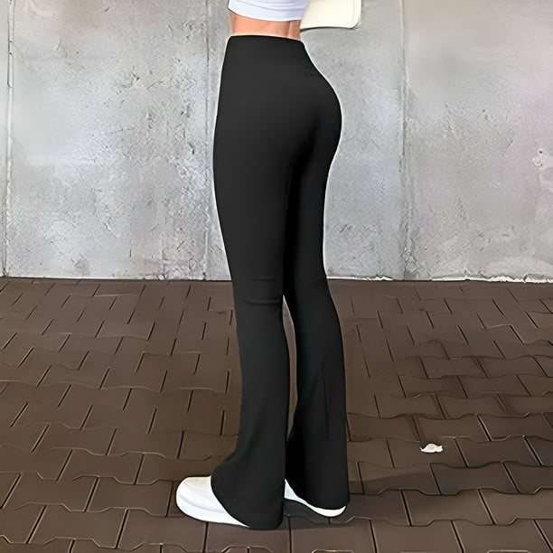 Ketyyh-chn99 Womens Sweatpants 2024 Yoga Clothes Women's Flare Leggings  Trendy Yoga Pants High Waist Casual Workout Bell Bottom Leggings Black,L