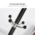 thumbnail image 6 of Loyalheartdy Black Freestanding Coat Hat Rack 4-Layer 16 Hooks Metal Clothes Scarf Stand Umbrella Holder W/ Marble Base (Black), 6 of 12