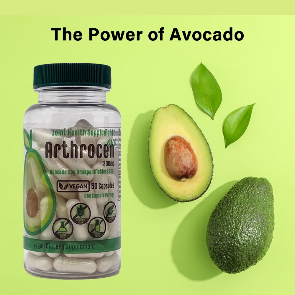 Arthrocen EVO Vegan Joint Health Supplement, 300Mg Avocado Soy Unsaponifiable, 60 Day Supply, One Capsule Per Day (6 Months)