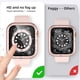 thumbnail image 4 of Waterproof Case Compatible with Apple Watch 42mm Series 3 2 1 with Built-in Tempered Film Screen Protector, Full Coverage Hard PC Anti-Fog Protective Film, Pink/Rose Gold/White, 42mm, 4 of 5