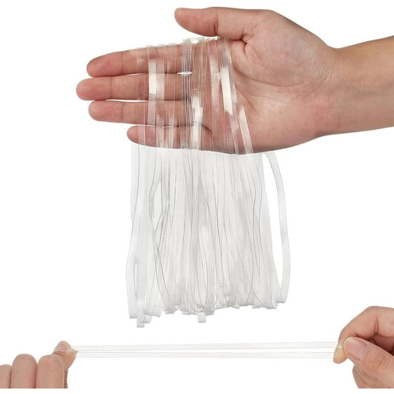 60 Pcs Clear Large Rubber Bands 7.4inch Elastic Stretchable Rubber Bands Bulk Heavy Duty Rubber Band for Arts Crafts Document Office Supplies