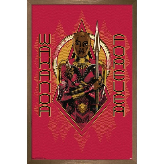 Marvel Cinematic Universe - Black Panther - Wakanda Forever Wall Poster, 14.725" x 22.375", Framed