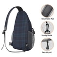 thumbnail image 2 of Lightweight Sling Backpack with Abstract Plaid and Colorful Checkered Design, Travel Crossbody Bag Featuring Geometric Moroccan Aesthetic, 2 of 6