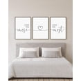 thumbnail image 2 of Wall Art Canvas 3 Pieces I Love You More Heart I Love You Most Poster Prints Painting Pictures Framed Artwork for Master Bedroom Above Bed Decoration with Inner Frame, 2 of 5