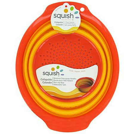 Silicone Colander Collapsible Strainer 4 Qt. Dishwasher Safe, QUICK drain - best colander for your kitchen. Strain most foods like spaghetti, pasta, potatoes.., By
