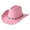Pink, variant on Fgnfyis Turquoise Bohemian Wide Brim Western Cowboy Hats for Women and Men with Chain Design Fashionable Unisex Party Hat Accessory White