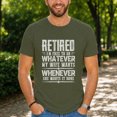 thumbnail image 3 of Jollimate Retired Husband Shirt, Free To Do What Wife Wants Quote, Men Retirement Tee, 3 of 6