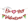 thumbnail image 2 of Isvgxsz Happy Valentine's Day Banner Red Pink Valentine's Day Bunting Banner with Glitter Heart Signs Valentines Day Paper Banner for Home Wall Valentines Party Decorations Supplies, 2 of 3