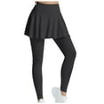 thumbnail image 2 of Weiqiqre Yoga Pants Women Yoga Pants Skirt Solid Color High Waist Fitness Trousers Cycling Running Training Sports Leggings, 2 of 5