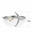 thumbnail image 2 of Womens Silver Rings High polished (no plating) 316L Stainless Steel Ring with AAA Grade CZ in Clear DA364, 2 of 5