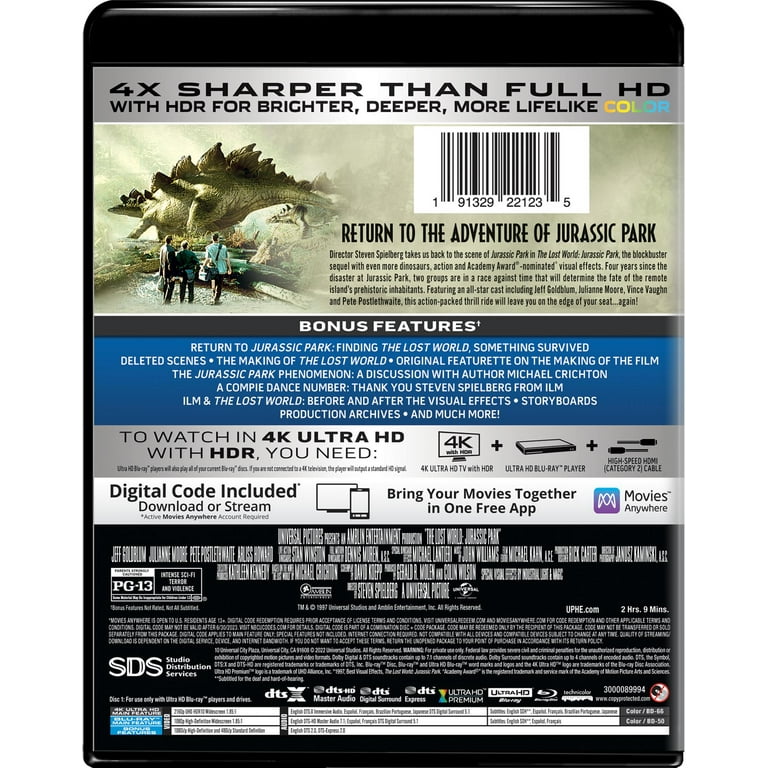 The Lost World: Jurassic Park (4K Ultra HD + Blu-ray + Digital
